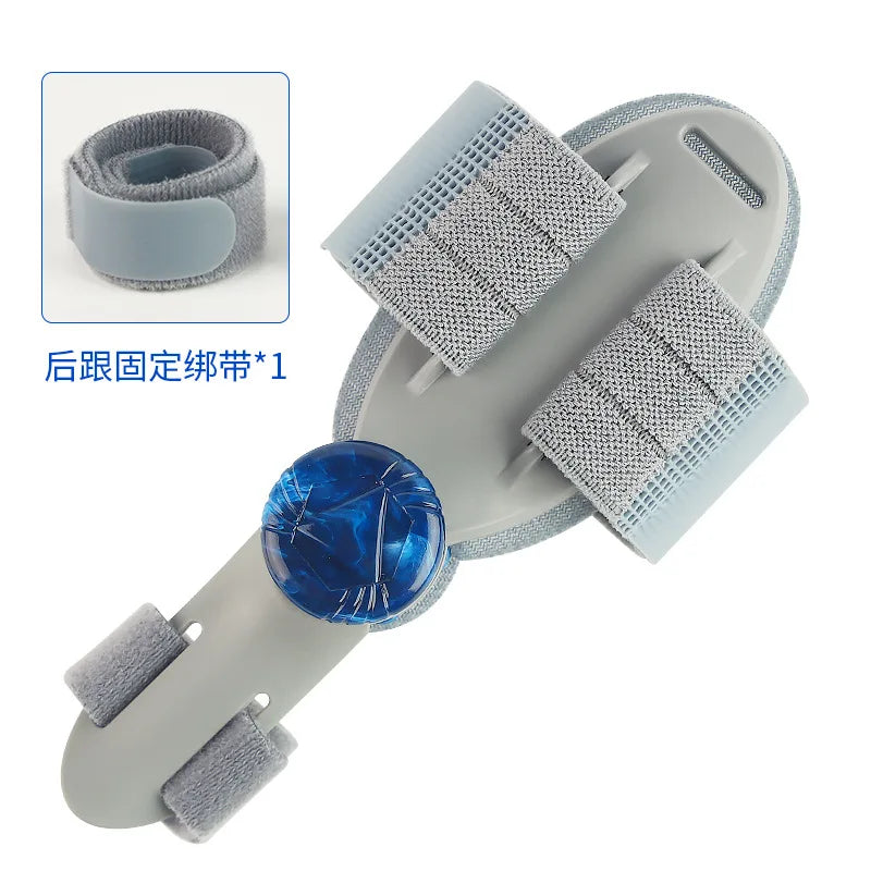 Unisex Bunion Foot Adjuster Rotating Knob Hallux Valgus Splint Big Toe Straightener Brace with Heel Strap for Left Right Foot
